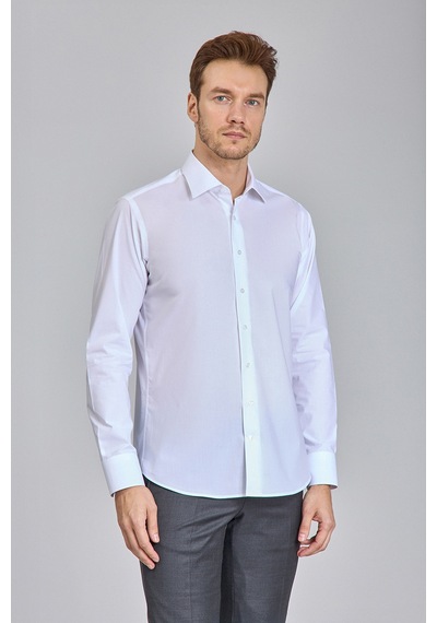 Bisse Klasik Yaka Uzun Kollu Regular Fit Erkek Gömlek Gmkls250048 D01 Beyaz