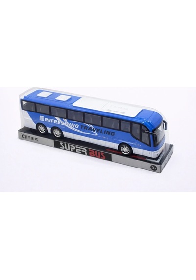 Süper City Bus Sürtmeli Oyuncak Otobüs Büyük Boy Gerçekçi Yolcu Otobüsü Çok Renkli