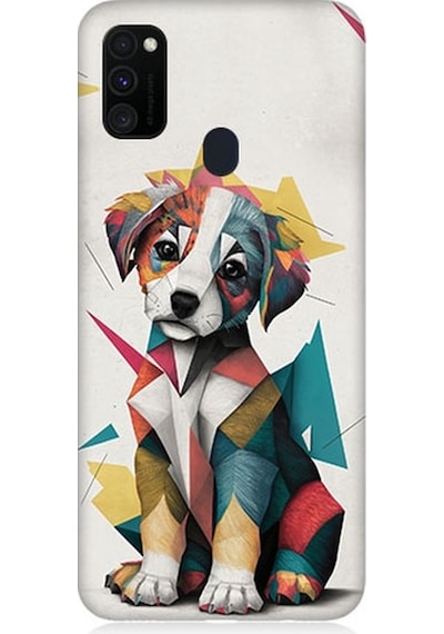 Samsung Galaxy M30s Uyumlu Sevimli Köpek Yavrusu Desenli Silikon Kılıf