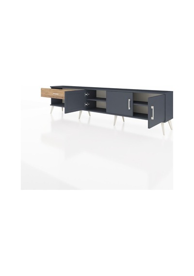 Arges Tv Ünitesi 2 Raflı Tek Çekmeceli 3 Kapaklı 220x30x51 Antrasit-antrasit/çam Antrasıt/atlas Çam - Antrasıt Arges Tv Ünitesi 2 Raflı Tek Çekmeceli 3 Kapaklı 220x30x51 Antrasit-antrasit/çam Antrasıt/atlas Çam - Antrasıt