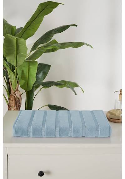 Özdilek Sadem Organik Stripe Banyo Paspası 60x100 Cm Mavi