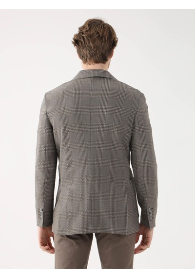 Dufy Kahve Erkek Slim Fit Mono Yaka Ceket - 95400 Kahverengi