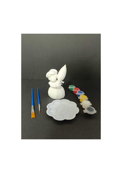 3d Piper Figür Boyama Seti - Kendin Boya Hobi Ve Etkinlik Seti - Akrilik Boya + 2 Fırça