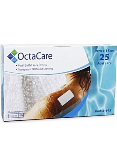 Octacare 21915 Su Geçirmez Yara Örtüsü 9 x 15 CM 25 Adet