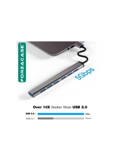 Usb 3.0 To Usb 2.0 Port Çoğaltıcı Hub 7in1 Otg Adaptör - Fc445
