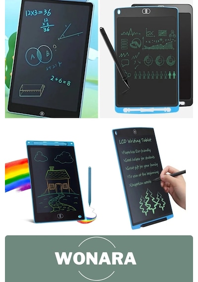 Deluxe Elektronik Grafik Yazma Tahtası Kalemli Silinebilir Not Çizim Panosu Eğitici Tablet 8,5 Inç Diğer
