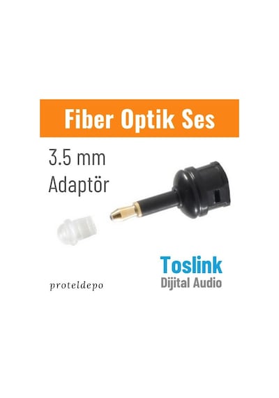 Irenis Fiber Optik Toslink Ses Kablo Için 3.5Mm Dönüştürücü