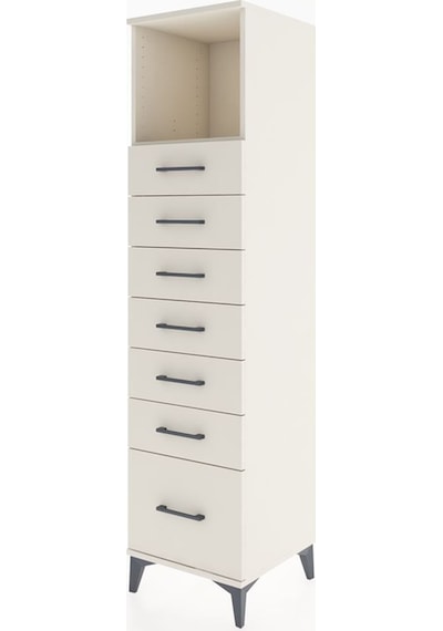 Hyperion Dolap Tek Raflı 7 Çekmeceli 44x44x182 Aytaşı-aytaşı Aytaşı