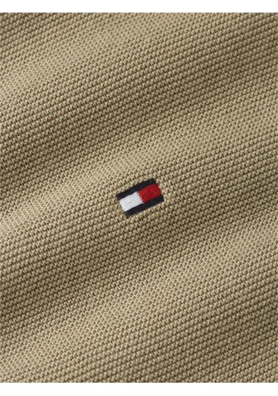 Tommy Hilfiger Cool Touch Structure Ss Polo Erkek Yeşil Sweatshirt - Mw0mw42795
