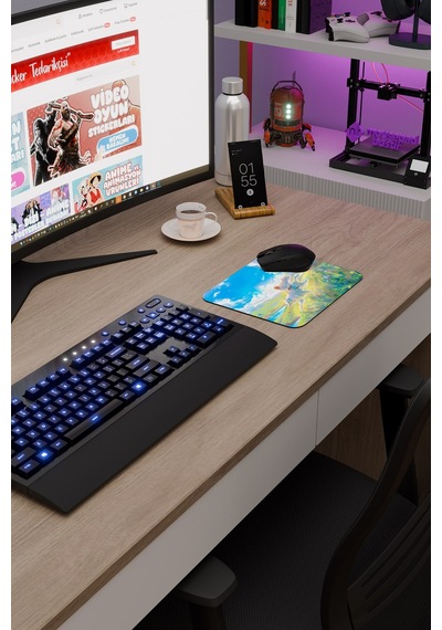 Mononoke Hime Anime V3 - 22x18 Gaming Kauçuk Kaymaz Taban Mouse Pad Fare Altlığı