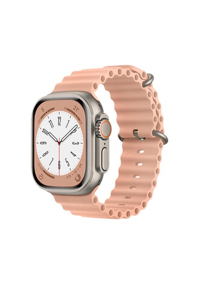 Fitcase Apple Uyumlu  Watch 42/44/45/49 MM Ocean Silikon Kordon