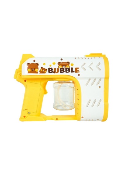 Bubble Blaster Işıklı Ve Müzikli Çift Başlıklı Köpük Tabancası Double Head Bubble Gun - Sarı