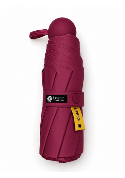 Bliss Umbrella Kapsül Şemsiye - Uv Korumalı Güneş Şemsiyesi Bordo