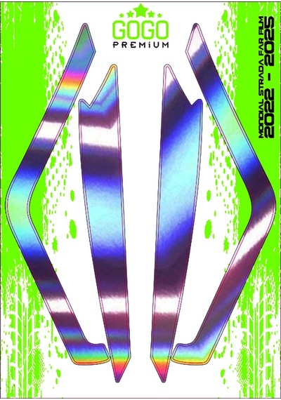 Mondial Strada 2022 - 2025 Uyumlu Far Üstü Film Hologram Çok Renkli