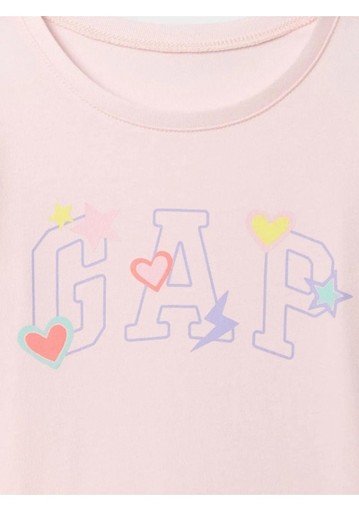 Kız Bebek Gap Logo Grafikli T-shirt Pembe-6002 Pembe