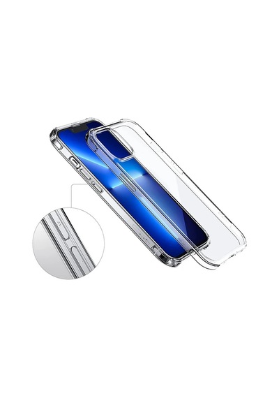 Apple iPhone Uyumlu 13 Pro 6.1inç Anti-drop Shockproof Darbe Emici Silikon Kılıf- 5775 Şeffaf