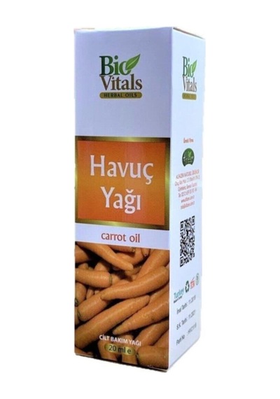 Bio Vitals Havuç Cilt Bakım Yağı 20ml