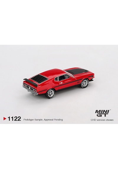 1:64 Ölçek Mini Gt 1971 Ford Mustang Mach1 Race Red Diecast Metal Minyatür Model Araba 5cm