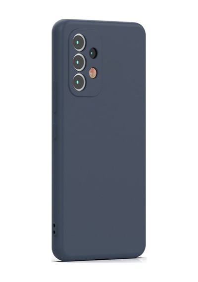 Samsung Galaxy Uyumlu A33 5g Esnek Dayanıklı Soft Tasarım Kılıf Ve Hayalet Gizli Ekran Koruyucu Col177967-lacivert