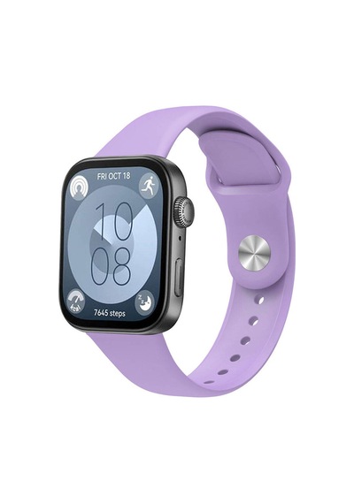 Huawei Watch Fit 3 Uyumlu Krd-11 22mm Silikon Kordon Lila