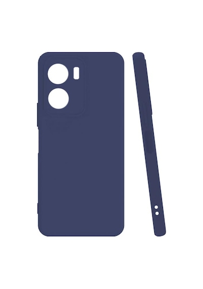 Vivo Y16 Kılıf Kamera Korumalı Silikon Rubber Arka Kapak Lacivert