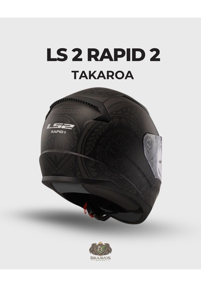 Ls 2 Rapid 2 Takaroa Mat Siyah Kask Açık Kahverengi