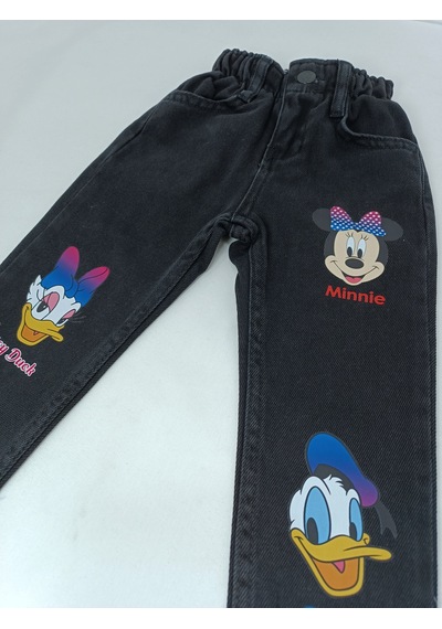 Jabber Kız Çocuk Kot Pantolon Minnie Siyah