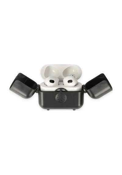 Newface Airpods Uyumlu 3 3.nesil Basmalı Kılıf Csmtex - 17 - Siyah