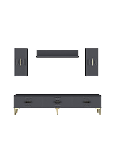 Tvr1832ag Slim Tv Ünitesi Takımı Antrasit-gold 180cm