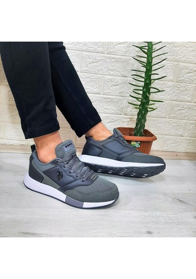 U.S. Polo Assn. U.s.polo Janko Gri Faylon Hafif Taban Erkek Spor Ayakkabı Gri