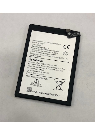 Tecno Camon 20 Ck6n Batarya 5000 Mah