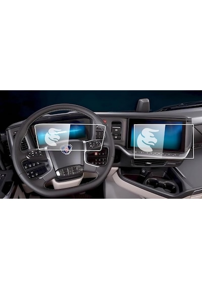 Scania İle Uyumlu 560r 2025 Model Multimedya Ve Dijital Gösterge 9h Nano Ekran Koruyucu 2li Set Belirtilmemiş