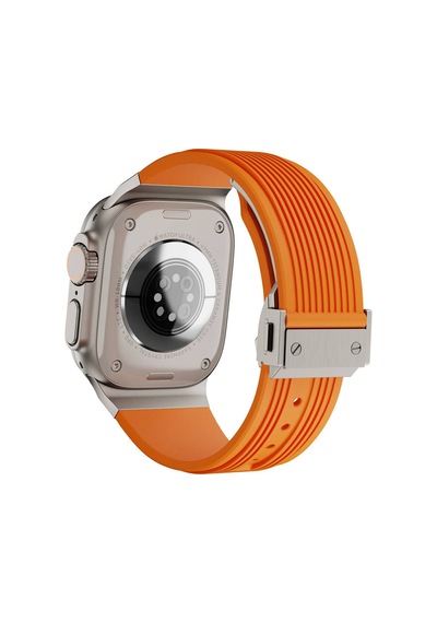 Watch 42mm Clo- Krd-113 Spor Görünümlü Silikon Kordon-turuncu