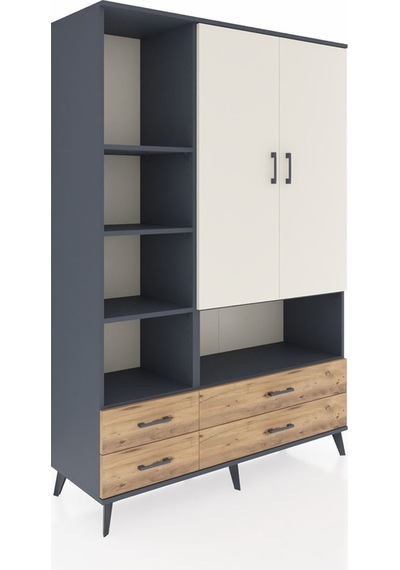 Hyperion Dolap 8 Raflı 4 Çekmeceli 2 Kapaklı 132x44x195 Antrasit-aytaşı/çam Aytası/atlas Çam - Antrasıt Hyperion Dolap 8 Raflı 4 Çekmeceli 2 Kapaklı 132x44x195 Antrasit-aytaşı/çam Aytası/atlas Çam - Antrasıt