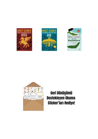 Uyumsuz Defne Kaman'ın Maceraları - Ateş + Air - The Adventures Of Misfit Defne Kaman + İki Yeşil Su Susamuru Midi Boy + Okuma Sticker'ları