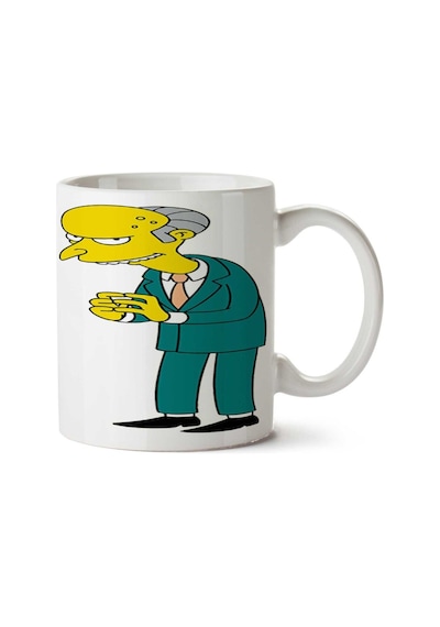 Mr. Burns Post Ned Flanders Maggots İki Tarafı Baskılı Kupa Bardak Çok Renkli