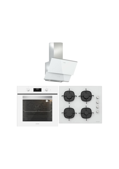 Silverline BO6502W02 - CS5335W01 - 3490 Oslo 60 Beyaz Ankastre Set