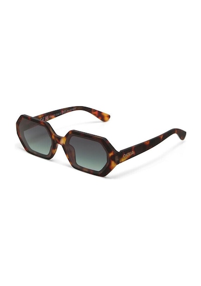 Okkia Andrea Altıgen Unisex Güneş Gözlüğühavana / Lens : Yeşil Kahverengi