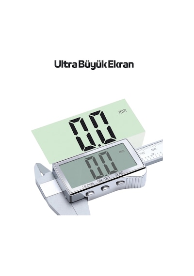 Ysb 150 Mm Karbon Fiber Dijital Kumpas - Ultra Geniş Lcd Ekran - Pil + Yedek Pil Dahil