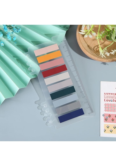 Sticky Notes Şeffaf Renkli Yapışkan Not Kağıtları Defter Yer İmleri Etiket Ayraç 10 Renk 200 Yaprak Altın Ça