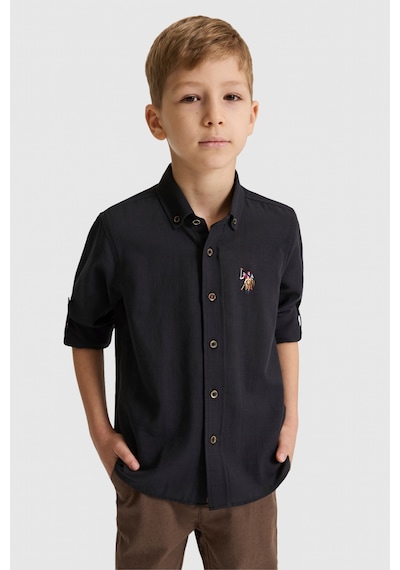 U.S. Polo Assn. Erkek Çocuk Siyah Gömlek Basic 50320263-vr046