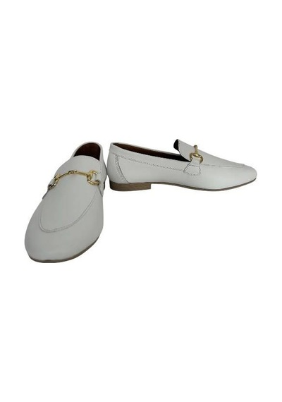 Kemal Tanca 877 9674 Kadın Hakiki Deri Loafer Ayakkabı Beyaz