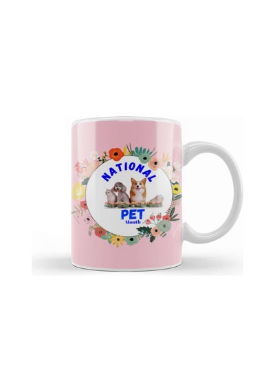 National Pet Month Kupa Bardak Porselen Karışık