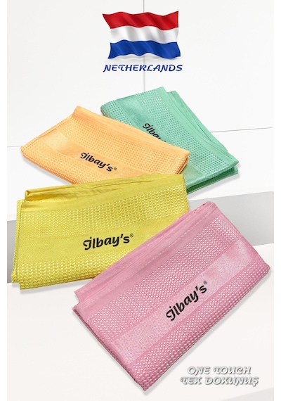 Ilbay'S Fabrika Satış Mağazası 4'Lü Mikrofiber Temizlik Bezi Ithal Ürün 4'Lü 4'Lü Ilbays
