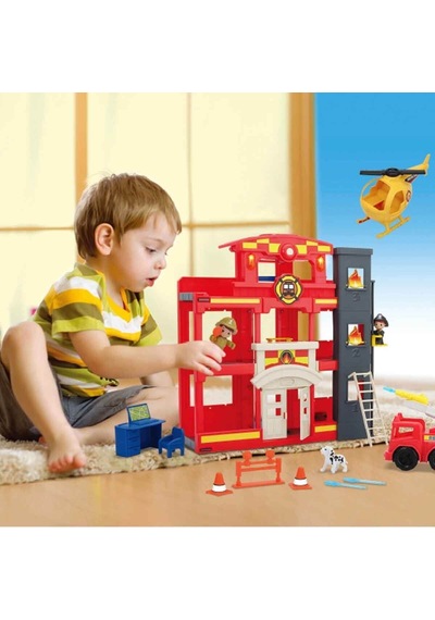 Sesli Ve Işıklı Tiny Kiddom İtfaiye Istasyonu Oyun Seti 32 Parça