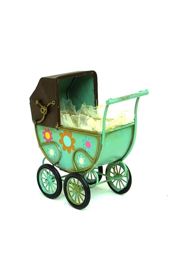Dekoratif Metal Bebek Arabası Biblo Vintage Hediyelik Arbltgspbl53wıkoa20