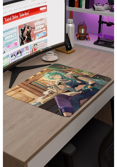 Baizhu Genshin Impact Anime Gacha V5 - 48x40 Xl Gaming Mouse Pad Fare Altlığı