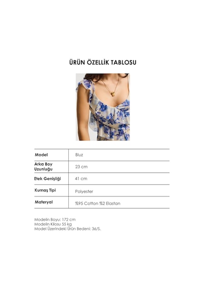 it's basic Kadın Mavi Baskılı S6 Çiçek Desen-8 Asimetrik Kesim Askılı Bluz it's basic Kadın Mavi Baskılı S6 Çiçek Desen-8 Asimetrik Kesim Askılı Bluz