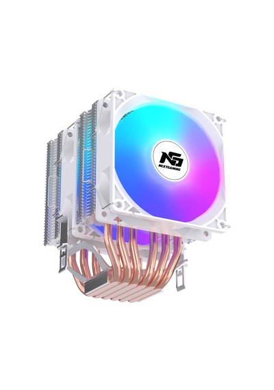 Ng Twin Frost 600w Rainbow Dual Fan Dual Radyatör 6 Bakır Borulu Cpu Soğutucu Beyaz