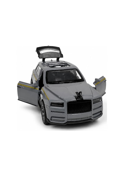 Gri Metal Lüks Suv Oyuncak Araba Açılır Kapılı Bagajlı Çek Bırak Model Araç